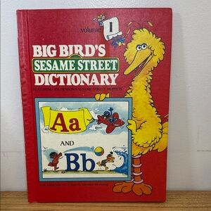 Vintage 1980/1981 Hardbound Big Bird's Sesame Street Dictionary - Aa and Bb